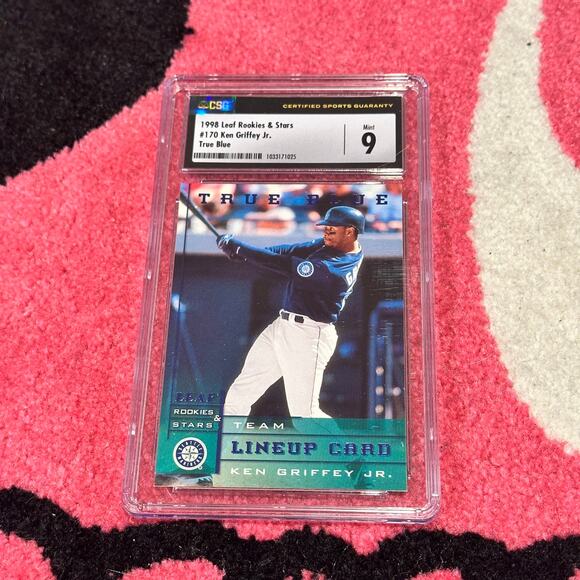 Ken Griffey Jr. – 1998 Leaf Rookies & Stars Team Lineup #170 – CSG 9 - Picture 2 of 6